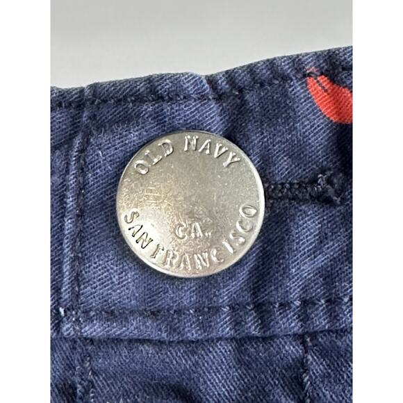 Old Navy Little Girl’s Shorts Size 5T Blue with Red Lobsters Adjustable Waist - Picture 2 of 9